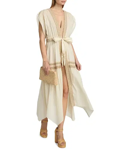 Ramy Brook Women's Audra Cotton Cover-Up Dress - Sandstone - Size Large | Thumbnail 2