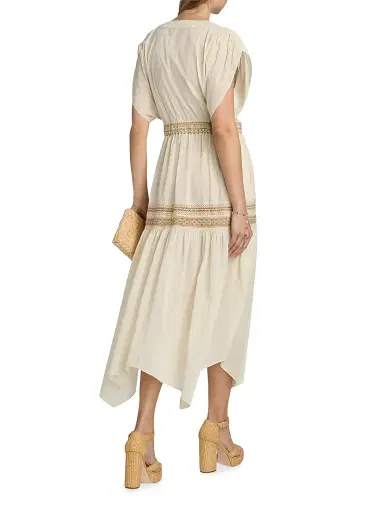 Ramy Brook Women's Audra Cotton Cover-Up Dress - Sandstone - Size Large | Thumbnail 4