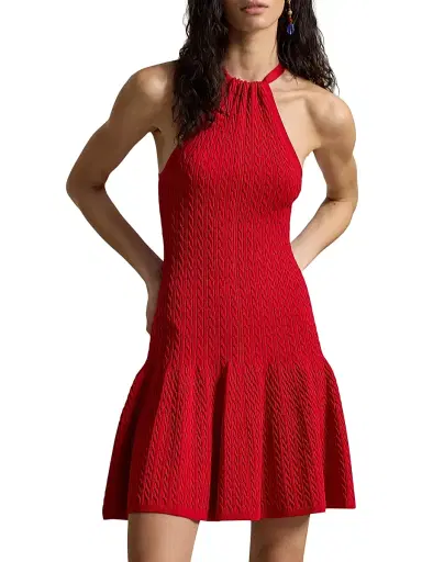 Polo Ralph Lauren Women's Cable-Knit A-Line Minidress | Thumbnail 2 Polo Ralph Lauren Women's Cable-Knit A-Line Minidress | Thumbnail 2