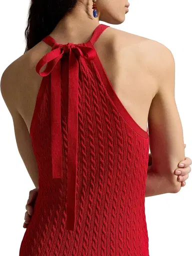 Polo Ralph Lauren Women's Cable-Knit A-Line Minidress | Thumbnail 5 Polo Ralph Lauren Women's Cable-Knit A-Line Minidress | Thumbnail 5