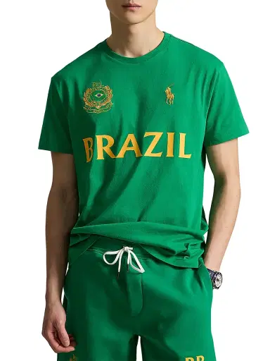 Polo Ralph Lauren Men's Brazil Crewneck Cotton T-Shirt - Cruise Green - Size XXL | Thumbnail 3