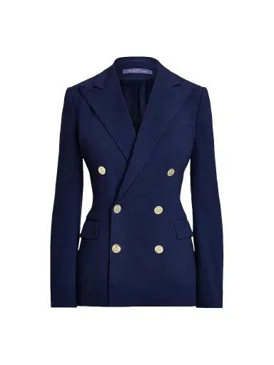 Ralph Lauren Collection Women's Camden Cashmere Double-Breasted Jacket - Navy | Thumbnail 1 Ralph Lauren Collection Women's Camden Cashmere Double-Breasted Jacket - Navy | Thumbnail 1