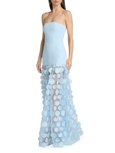 Bronx and Banco Women's Harper Strapless Circular Applique Gown | Thumbnail 2 Bronx and Banco Women's Harper Strapless Circular Applique Gown | Thumbnail 2