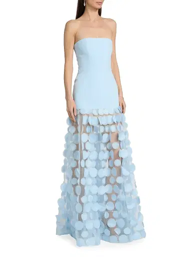 Bronx and Banco Women's Harper Strapless Circular Applique Gown | Thumbnail 4 Bronx and Banco Women's Harper Strapless Circular Applique Gown | Thumbnail 4