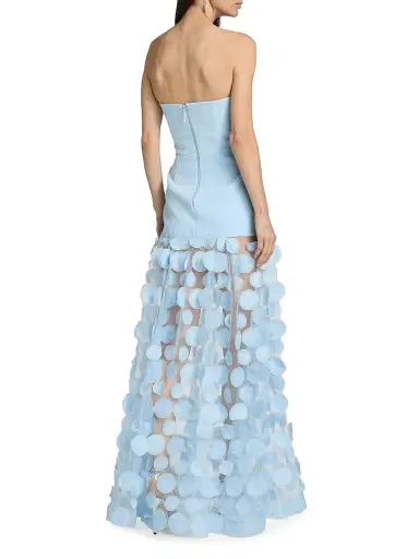 Bronx and Banco Women's Harper Strapless Circular Applique Gown | Thumbnail 5 Bronx and Banco Women's Harper Strapless Circular Applique Gown | Thumbnail 5