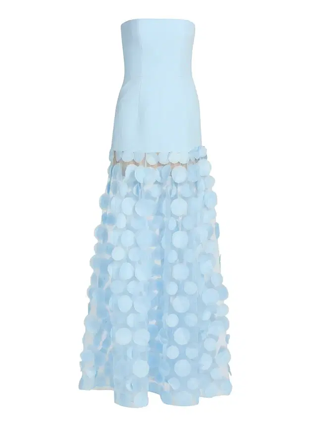 Bronx and Banco Women's Harper Strapless Circular Applique Gown
