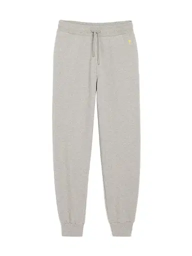 AMI Paris Men's Ami De Coeur Logo-Embroidered Cotton Sweatpants - Gris Chine Clair | Thumbnail 1