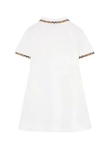 Burberry Little Girl's & Girl's Check Trim Polo Shirtdress - White - Size 8 | Thumbnail 2