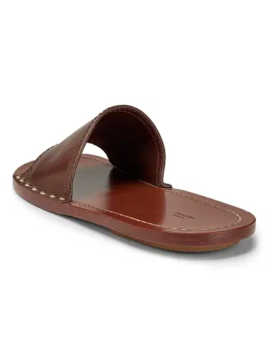 TOTEME Women's Stud-Trim Leather Slide Sandals - Sienna | Thumbnail 3 TOTEME Women's Stud-Trim Leather Slide Sandals - Sienna | Thumbnail 3