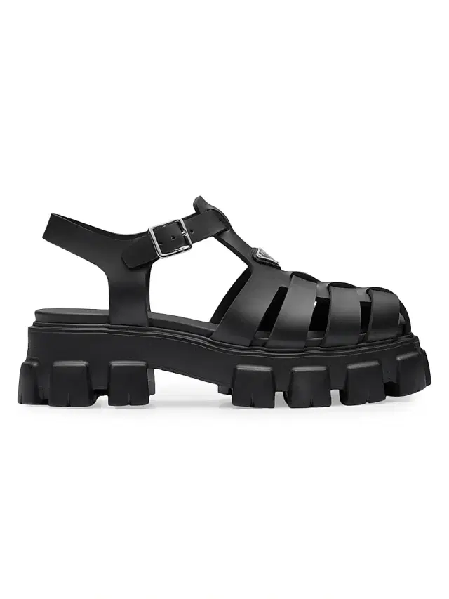 Men's Monolith Rubber Sandals - Black