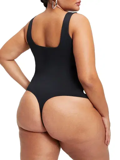 GOOD AMERICAN Women's Sculpting Modern Tank Bodysuit - Black | Thumbnail 9