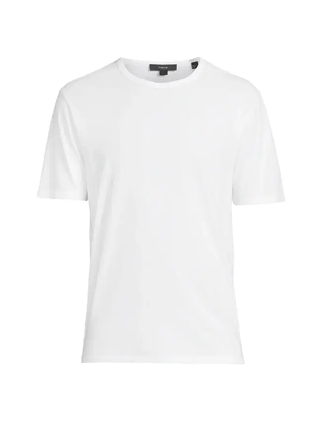 Vince Men's Garment-Dyed Crewneck T-Shirt - Optic White