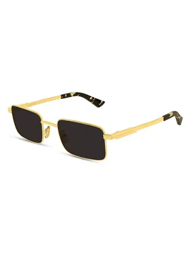 Bottega Veneta Men's 53MM Long Ribbon Metal Rectangular Sunglasses - Gold Black | Thumbnail 1 Bottega Veneta Men's 53MM Long Ribbon Metal Rectangular Sunglasses - Gold Black | Thumbnail 1