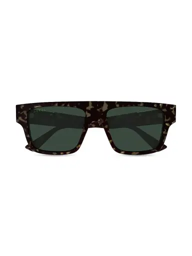 Gucci Men's Subtle Web 53MM Square Sunglasses - Havana Black Grey | Thumbnail 2