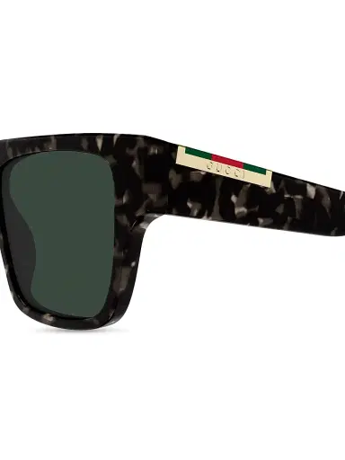 Gucci Men's Subtle Web 53MM Square Sunglasses - Havana Black Grey | Thumbnail 3