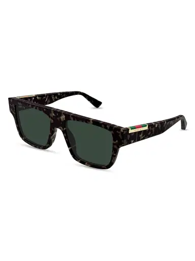 Gucci Men's Subtle Web 53MM Square Sunglasses - Havana Black Grey | Thumbnail 1