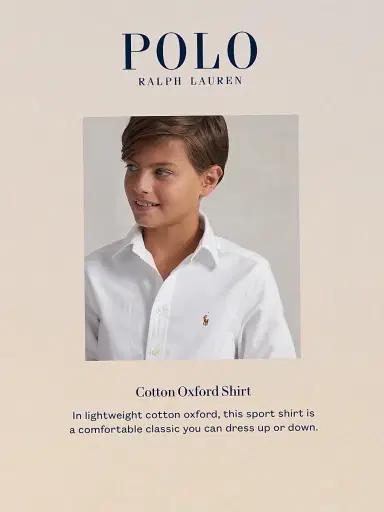 Polo Ralph Lauren Little Boy's & Boy's Cotton Oxford Sport Shirt - New Rose - Size 3 | Thumbnail 4 Polo Ralph Lauren Little Boy's & Boy's Cotton Oxford Sport Shirt - New Rose - Size 3 | Thumbnail 4