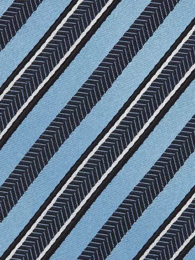 Zegna Men's Striped Silk and Cotton Tie | Thumbnail 3