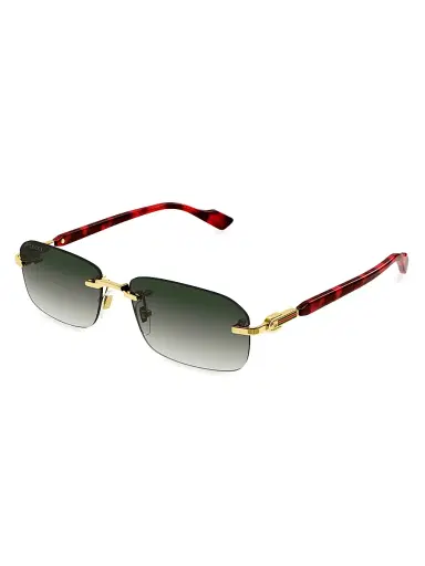 Gucci Men's 125th Street 56MM Rectangular Sunglasses | Thumbnail 1 Gucci Men's 125th Street 56MM Rectangular Sunglasses | Thumbnail 1