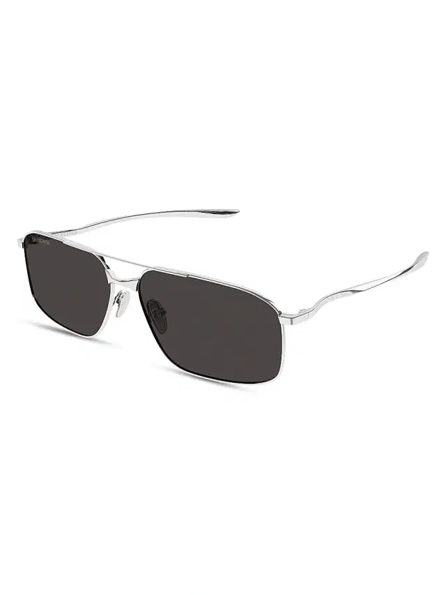 Balenciaga Men's Monday 64MM Navigator Metal Sunglasses - Silver Black
