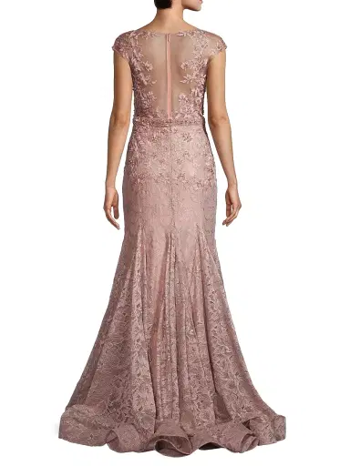Mac Duggal Women's Beaded Lace Gown - Mocha | Thumbnail 5 Mac Duggal Women's Beaded Lace Gown - Mocha | Thumbnail 5