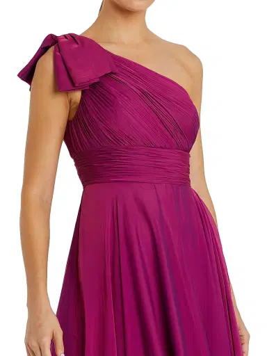 Mac Duggal Women's One-Shoulder Gown - Raspberry - Size 14 | Thumbnail 3 Mac Duggal Women's One-Shoulder Gown - Raspberry - Size 14 | Thumbnail 3