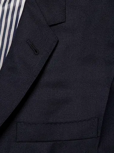 Thom Browne Men's Classic Wool Super 120S Wool Sport Jacket - Navy - Size Large | Thumbnail 6 Thom Browne Men's Classic Wool Super 120S Wool Sport Jacket - Navy - Size Large | Thumbnail 6