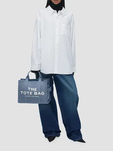 Marc Jacobs Women's The Medium Tote - Blue Shadow | Thumbnail 4 Marc Jacobs Women's The Medium Tote - Blue Shadow | Thumbnail 4