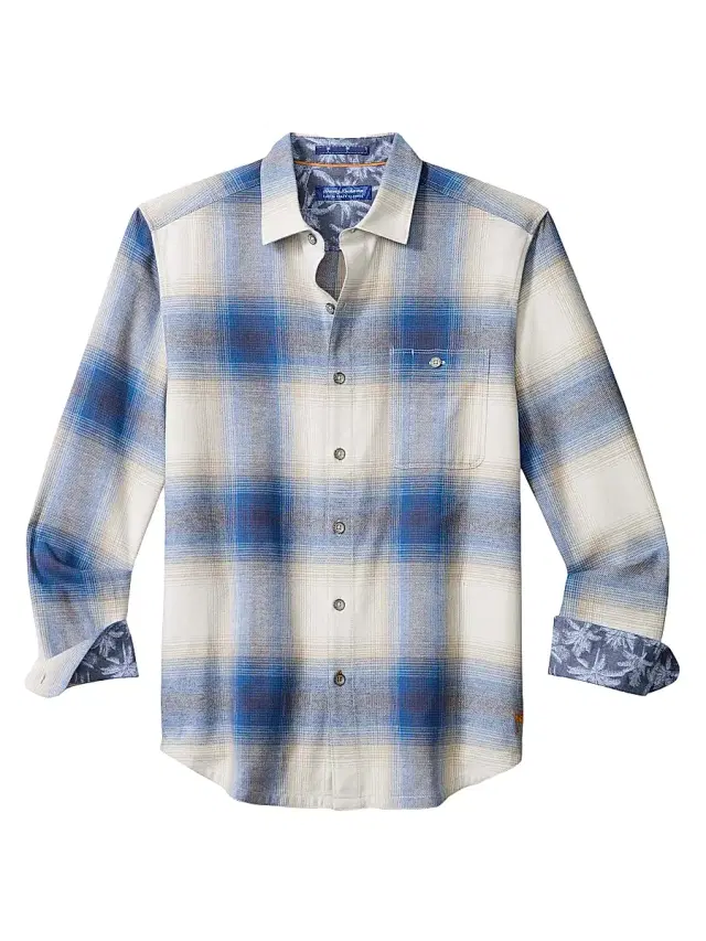 Tommy Bahama Men's Canyon Beach Orcas Ombré Shirt - Palace Blue