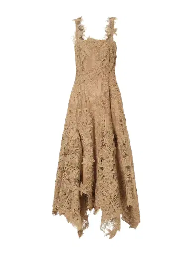 Oscar de la Renta Guipure-lace Midi Dress | Thumbnail 1 Oscar de la Renta Guipure-lace Midi Dress | Thumbnail 1