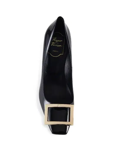 Roger Vivier Women's Belle Vivier Trompette 70MM Patent Leather Pumps - Black | Thumbnail 5 Roger Vivier Women's Belle Vivier Trompette 70MM Patent Leather Pumps - Black | Thumbnail 5