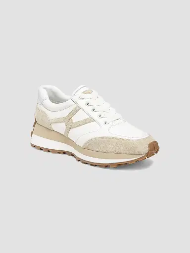 Veronica Beard Women's Valentina Oxford-Inspired Suede-Canvas Low-Top Sneakers - Coconut Ecru - Size 9.5 | Thumbnail 2