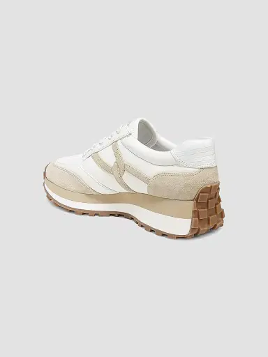 Veronica Beard Women's Valentina Oxford-Inspired Suede-Canvas Low-Top Sneakers - Coconut Ecru - Size 9.5 | Thumbnail 3