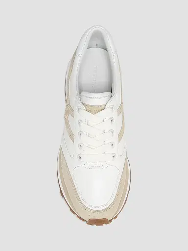 Veronica Beard Women's Valentina Oxford-Inspired Suede-Canvas Low-Top Sneakers - Coconut Ecru - Size 9.5 | Thumbnail 4