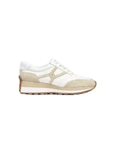 Veronica Beard Women's Valentina Oxford-Inspired Suede-Canvas Low-Top Sneakers - Coconut Ecru - Size 9.5 | Thumbnail 1