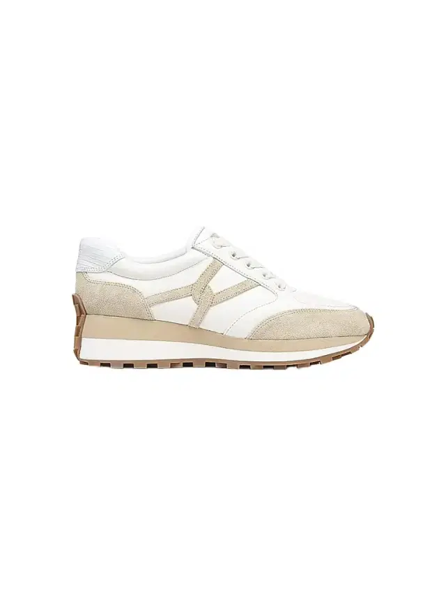 Veronica Beard Women's Valentina Oxford-Inspired Suede-Canvas Low-Top Sneakers - Coconut Ecru