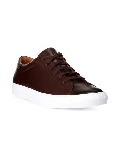 Polo Ralph Lauren Men's Jermain II Leather Low-Top Sneakers - Polo Brown - Size 9 | Thumbnail 2