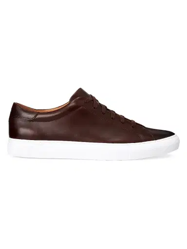 Polo Ralph Lauren Men's Jermain II Leather Low-Top Sneakers - Polo Brown - Size 9 | Thumbnail 1
