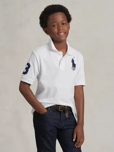 Polo Ralph Lauren Big Pony Cotton Mesh Polo - White - Size 3 | Thumbnail 4 Polo Ralph Lauren Big Pony Cotton Mesh Polo - White - Size 3 | Thumbnail 4