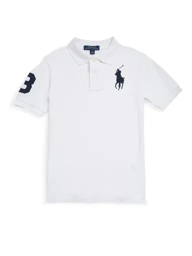Polo Ralph Lauren Big Pony Cotton Mesh Polo - White - Size 3 | Thumbnail 1 Polo Ralph Lauren Big Pony Cotton Mesh Polo - White - Size 3 | Thumbnail 1