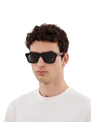 Gucci Men's New Pop Web 52MM Square Sunglasses - Black | Thumbnail 2 Gucci Men's New Pop Web 52MM Square Sunglasses - Black | Thumbnail 2