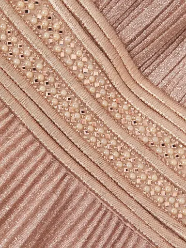 Mac Duggal Women's Shimmering Pleated A-Line Gown - Rose Gold - Size 16 | Thumbnail 7