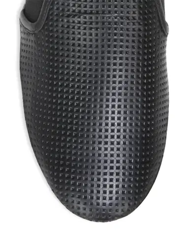 Vince Women's Blair Perforated Leather Slip-On Sneakers - Black - Size 7.5 | Thumbnail 4