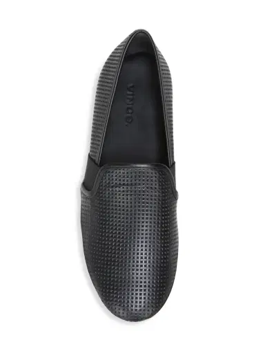Vince Women's Blair Perforated Leather Slip-On Sneakers - Black - Size 7.5 | Thumbnail 5