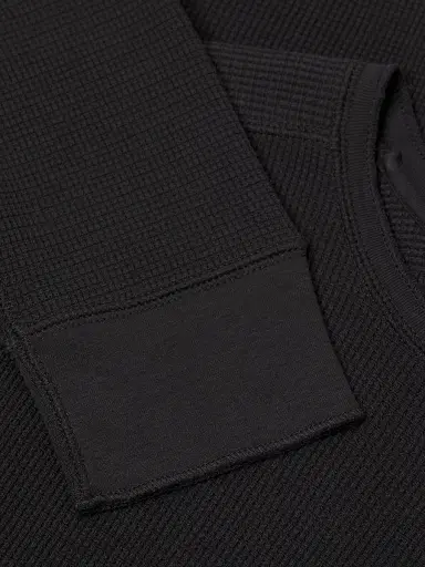 Vince Men's Thermal Crewneck Long-Sleeve T-Shirt - Black - Size Small | Thumbnail 6