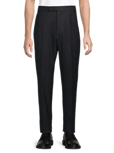 Thom Browne Men's Fit 1 Back-Strap Wool Twill Trousers - Navy - Size XL | Thumbnail 3 Thom Browne Men's Fit 1 Back-Strap Wool Twill Trousers - Navy - Size XL | Thumbnail 3