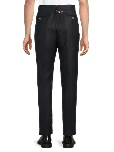 Thom Browne Men's Fit 1 Back-Strap Wool Twill Trousers - Navy - Size XL | Thumbnail 5 Thom Browne Men's Fit 1 Back-Strap Wool Twill Trousers - Navy - Size XL | Thumbnail 5
