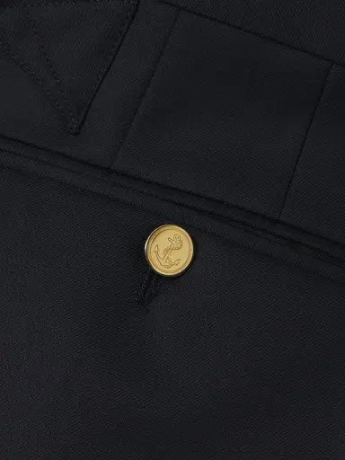 Thom Browne Men's Fit 1 Back-Strap Wool Twill Trousers - Navy - Size XL | Thumbnail 6 Thom Browne Men's Fit 1 Back-Strap Wool Twill Trousers - Navy - Size XL | Thumbnail 6