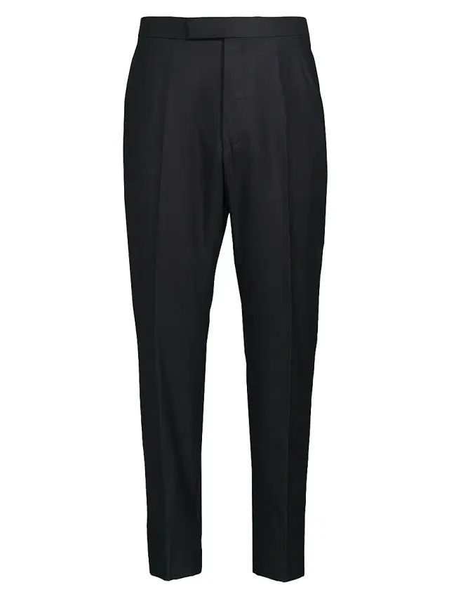 Men's Fit 1 Back-Strap Wool Twill Trousers - Navy