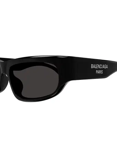 Balenciaga Men's 56MM Rectangular Sunglasses - Black | Thumbnail 4